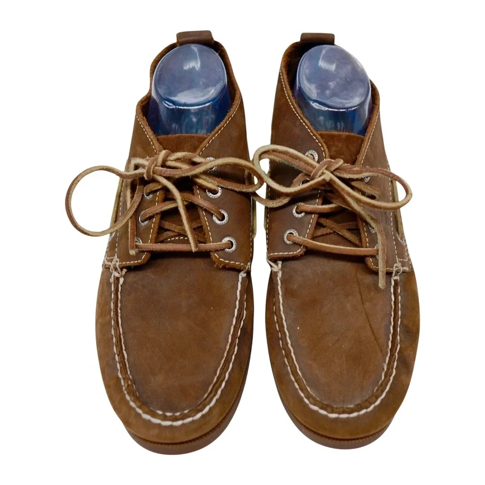 Sperry Top-Sider x J-Crew Nubuck Chukka Ankle Boots Mens 10 M Chestnut Boat